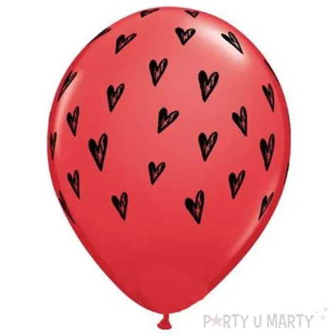 balony serduszka czerwone qualatex 11 25 szt