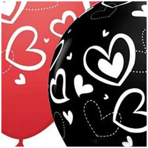 balony serduszka mix qualatex 11 25 szt