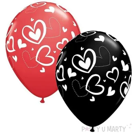 balony serduszka mix qualatex 11 25 szt