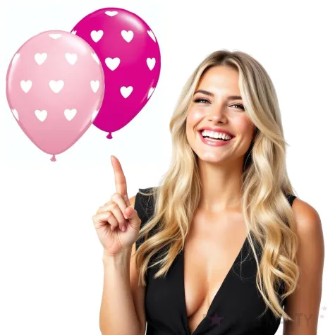 balony serduszka mix rozowy qualatex 11 25 szt