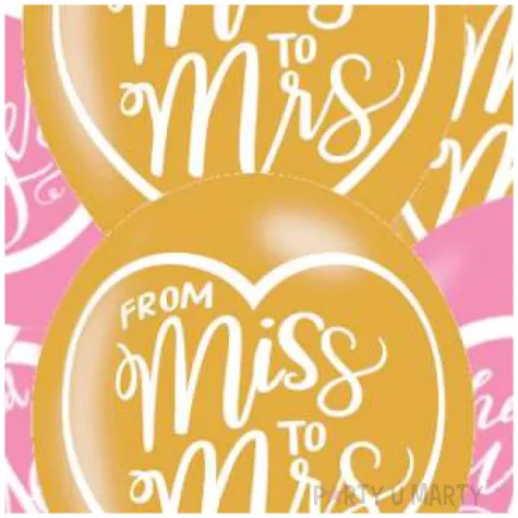 balony she said yes from miss to mrs mint to be mix amscan 11 6 szt