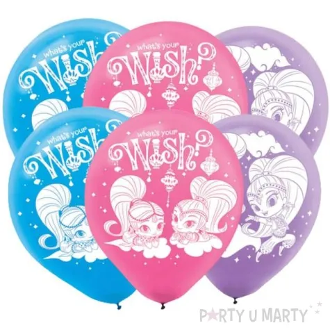 balony shimmer shine pastel mix 9 6 szt