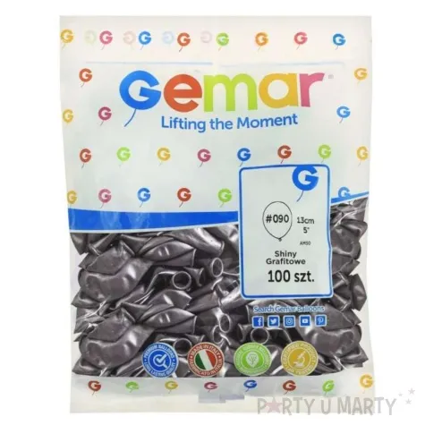 balony shiny grafitowy gemar 5 100 szt
