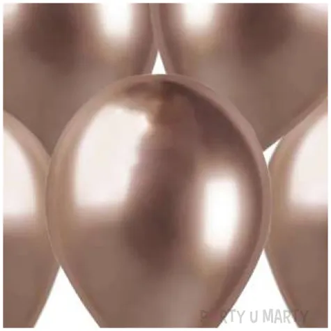 balony shiny rozowe zloto gemar 13 5 szt