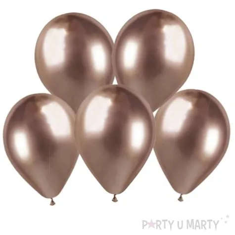balony shiny rozowe zloto gemar 13 5 szt