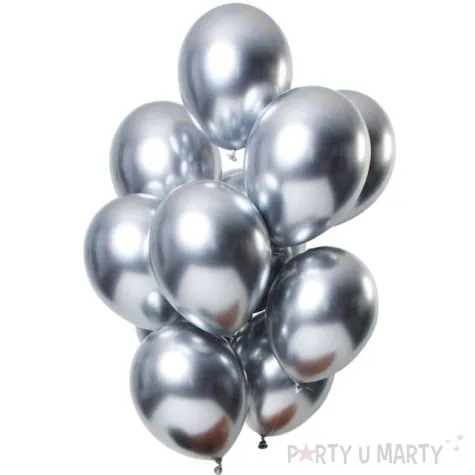 balony shiny silver srebrny folat 13 12 szt