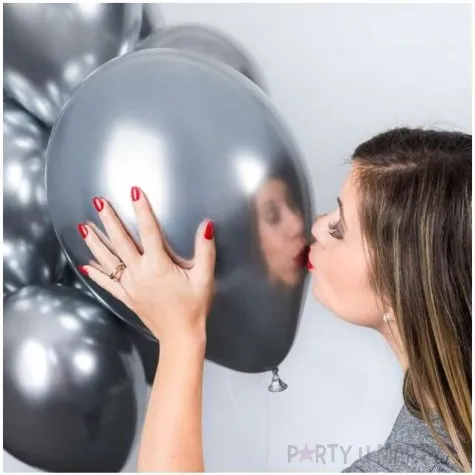 balony shiny srebrny chrom gemar 13 5 szt