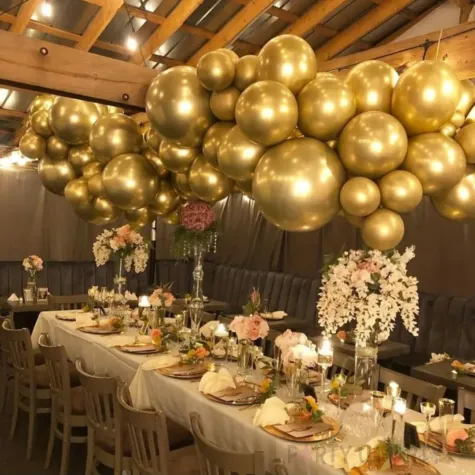 balony shiny zloty chrom gemar 13 50 szt