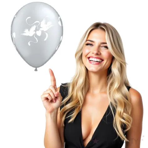 balony slubne golabki transparentne qualatex 11 25 szt