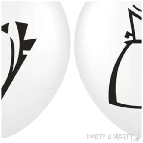 balony slubne smoking i suknia partpal 12 14 szt