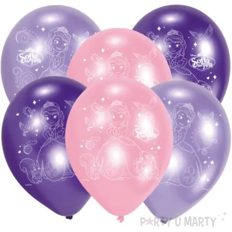 balony sofia the first mix amscan 9 6 szt