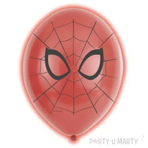 balony spiderman led czerwone amscan 12 5 szt