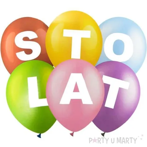 balony sto lat mix czakos 12 6 szt
