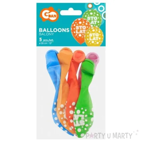 balony sto lat mix godan 12 5 szt