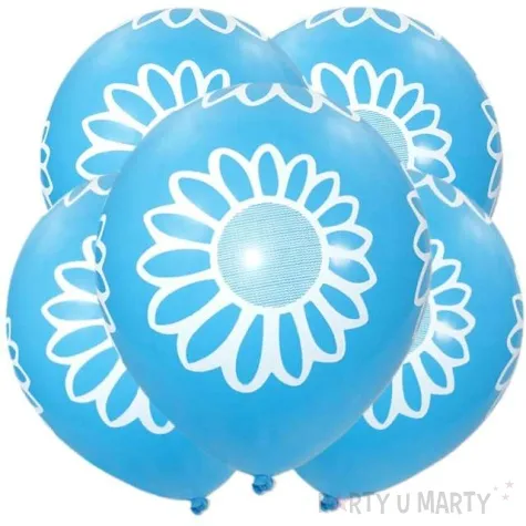 balony stokrotka 12 blekitne 5 szt