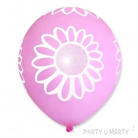 balony stokrotka 12 rozowe 5 szt