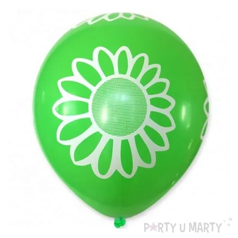 balony stokrotka 12 zielone 5 szt