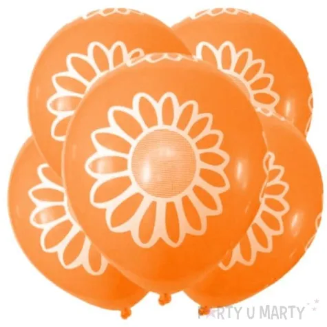 balony stokrotka pomaranczowe dekoracjepolska 12 5 szt