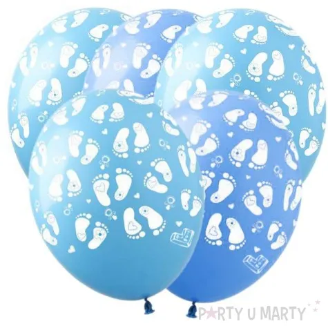 balony stopki niebieskie show 12 5 szt