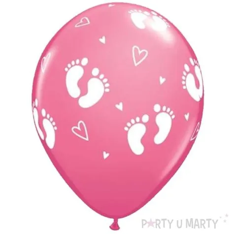 balony stopki rozowe qualatex 11 6 szt