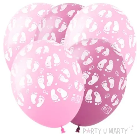 balony stopki rozowe show 12 5 szt