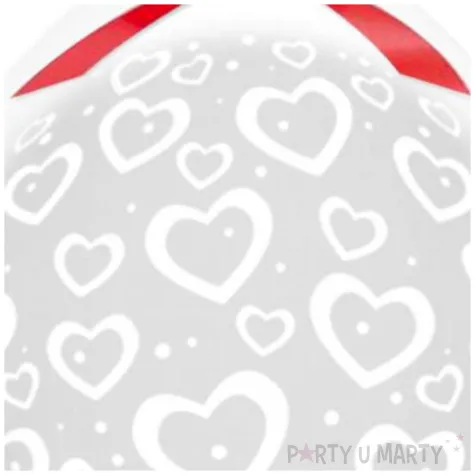 balony stuff serca i grochy transparentny gemar 18 25 szt