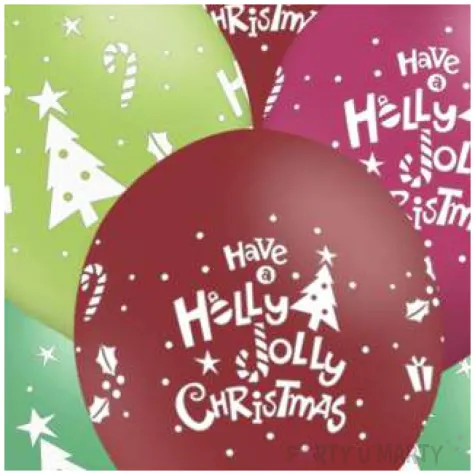 balony swiateczne have a holly jolly christmas 12 partypal 6 szt