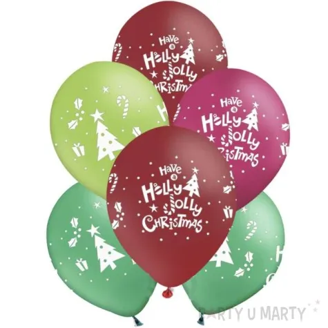balony swiateczne have a holly jolly christmas 12 partypal 6 szt