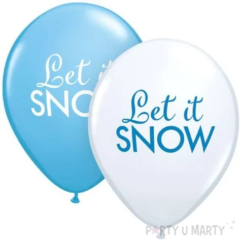 balony swiateczne let it snow mix qualatex 11 25 szt