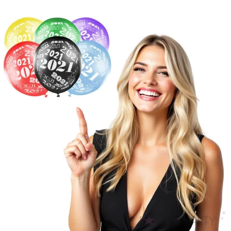 balony sylwester 2021 mix metalik strong 12 50 szt