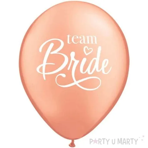 balony team bride rozowe zloto qualatex 11 25 szt