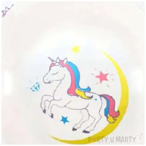 balony teczowe jednorozce biale dekoracjepolska 12 5 szt