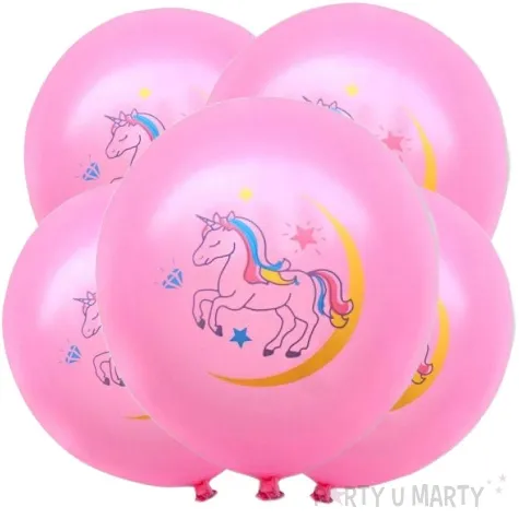 balony teczowy jednorozec rozowe dekoracjepolska 12 5 szt
