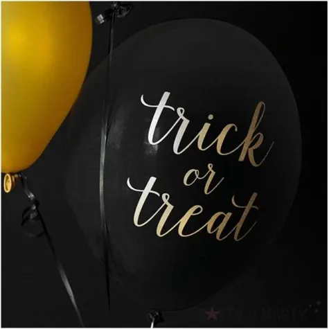 balony trick or treat pastel czarne strong 12 6 szt