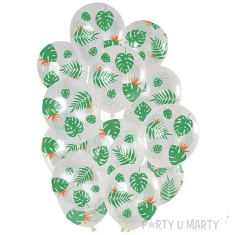 balony tropikalne liscie folat 12 15 szt