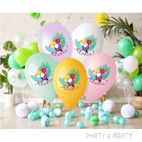 balony tukan aloha mix gemar 13 5 szt