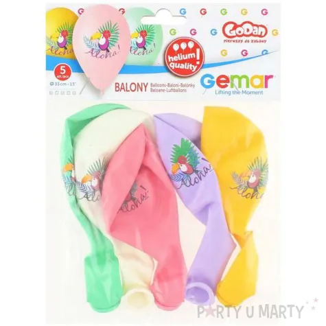 balony tukan aloha mix gemar 13 5 szt