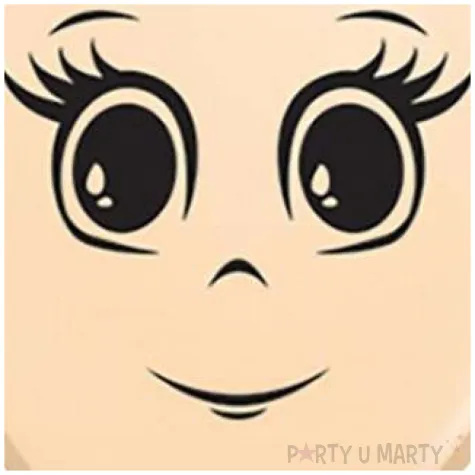 balony twarz kobiety cielisty qualatex 5 100 szt