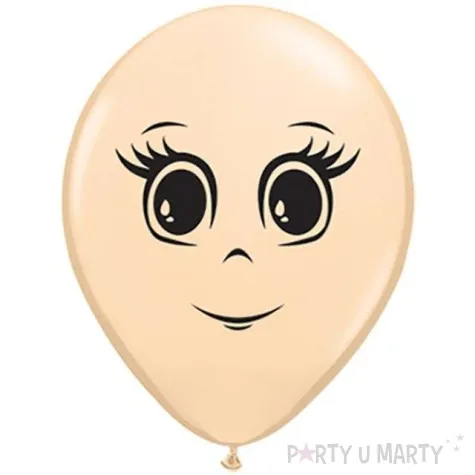 balony twarz kobiety cielisty qualatex 5 100 szt