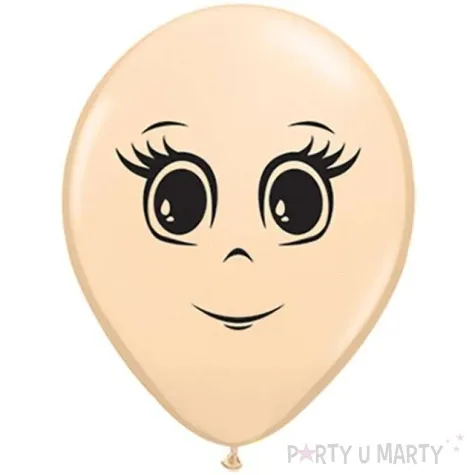 balony twarz zenska cielisty qualatex 16 50 szt