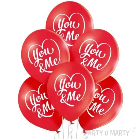 balony ty i ja pastel czerwony belbal 12 6 szt