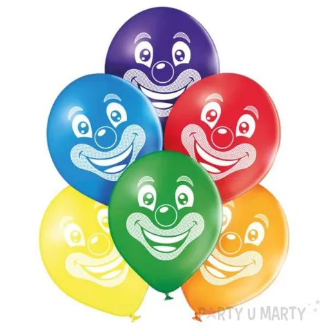 balony usmiech klauna pastel mix belbal 10 6 szt