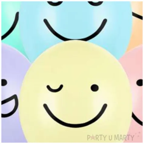balony usmiechniete buzki pastel mix partydeco 12 50 szt