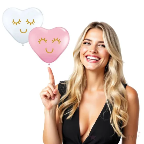 balony usmiechniete serduszka mix qualatex 11 25 szt