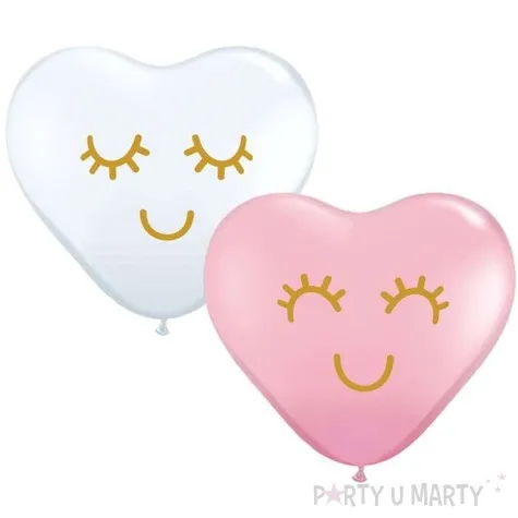 balony usmiechniete serduszka mix qualatex 11 25 szt