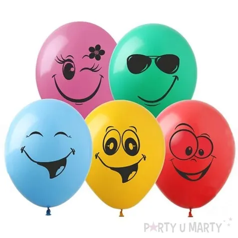 balony usmiechy pastel mix show 12 5 szt