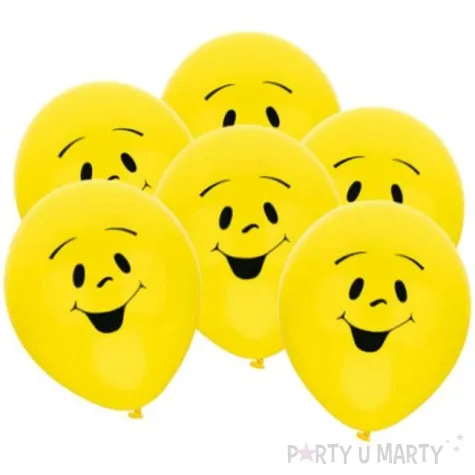 balony usmiechy pastel zolty amscan 9 6 szt