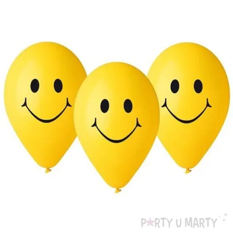 balony usmiechy pastel zolty gemar 12 5 szt