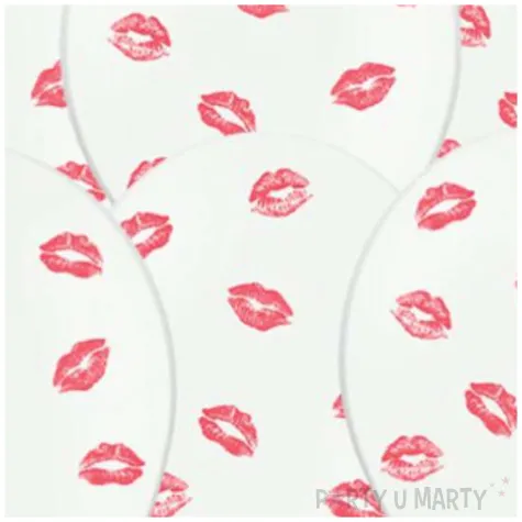 balony usta biale partydeco 6szt