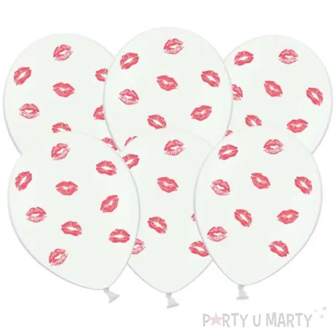 balony usta czerwone biale 12 strong 50 szt